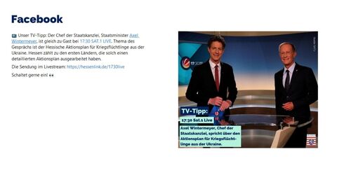 Facebook-Post vom 09. Mai 2022