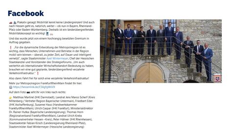 Facebook-Post vom 13. Mai 2022