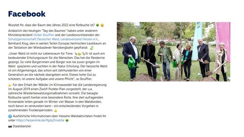 Facebook-Post vom 27. April 2022