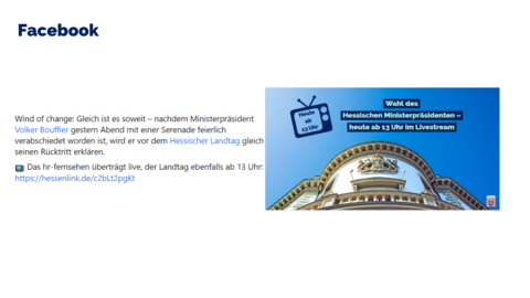 Facebook-Post vom 31. Mai 2022