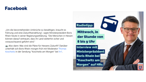 Facebook Post vom 07.06.2022