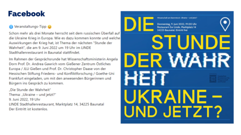 Facebook Post vom 08.06.2022