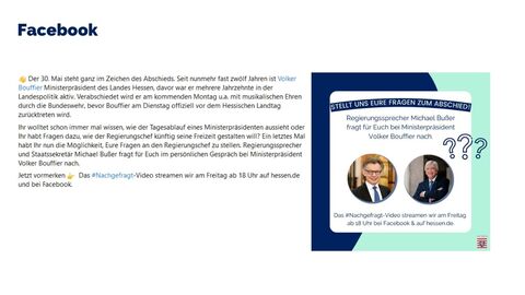 Facebook-Post vom 26. Mai 2022