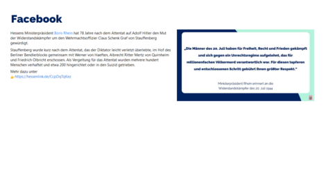 Facebook-Post vom 20. Juli 2022