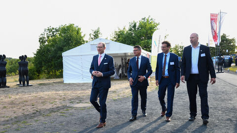 Ministerpräsident Boris Rhein in der Keltenwelt Glauberg zu 50 Jahre Wetteraukreis