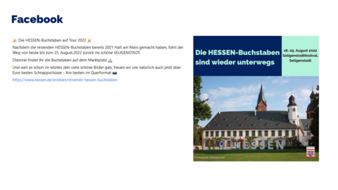 Facebook-Post vom 18. August 2022