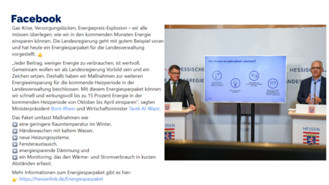 Facebook-Post vom 28. Juli 2022