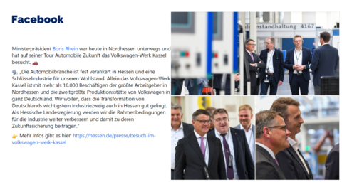 Facebook-Post vom 29. Juli 2022