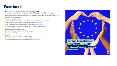 Facebook Post vom 24.08.2022