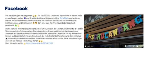 Facebook-Post vom 06. September 2022