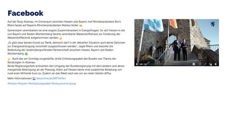 Facebook-Post vom 07. September 2022