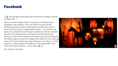 Facebook-Post von Freitag, 11. November 2022 um 07:30