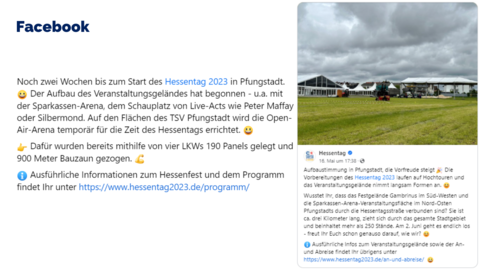 Facebook-Post vom 19.05.2023