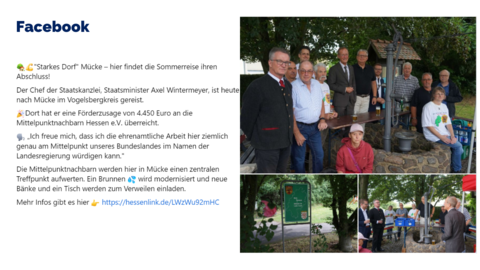 Facebook-Post vom 28. Juli 2023