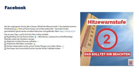 Facebook-Post vom 21. August 2023