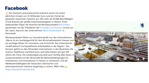 Facebook-Post vom 15. September 2023