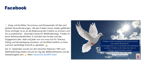 Facebook-Post vom 21. September 2023