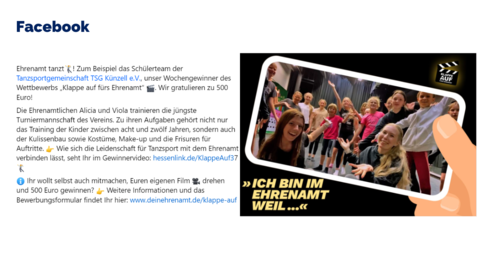 Facebook-Post vom 11. November 2023