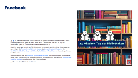 Facebook-Post vom 24. Oktober 2023