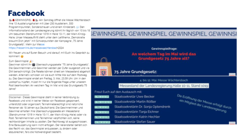 Facebook-Post vom 02. Mai 2024