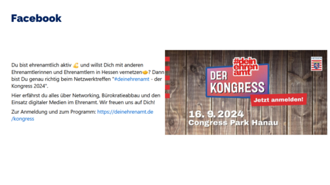 Facebook-Post vom 07. August 2024