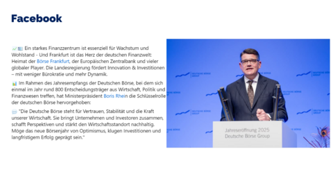 Facebook-Post vom 11. Februar 2025