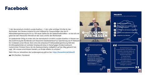 Facebook Post vom 22. Januar 2025