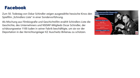 Facebook-Post vom 8. Oktober 2024