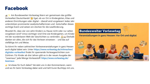 Facebook Post vom 15. November 2024