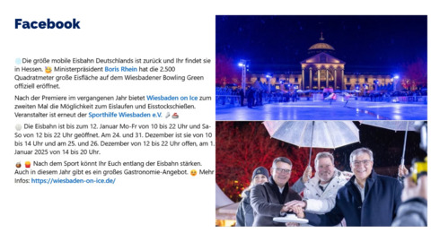 Facebook Post vom 26. November 2024