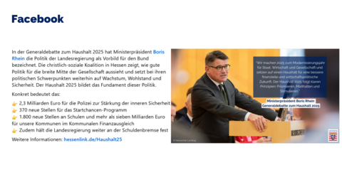 Facebook-Post vom 25. Februar 2025