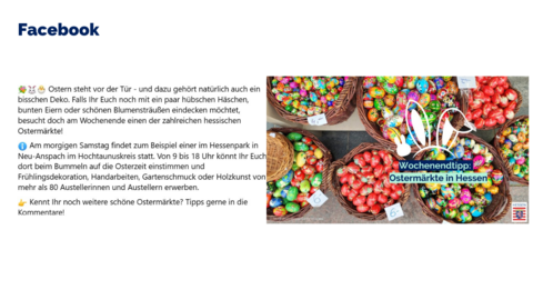 Facebook-Post vom 11. April 2025