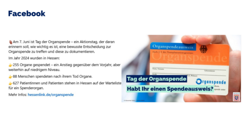 Facebook Post vom 07. Juni 2025