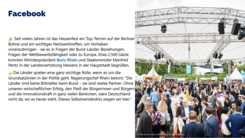 Facebook-Post vom 10. Juli 2025