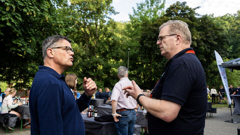 „MP vor Ort“ Dillenburg, Mittwoch, 23. Juli 2025: Teilnahme Lauftreff ASC Dillenburg Ministerpräsident Boris Rhein nach seiner Teilnahme Lauftreff ASC Dillenburg