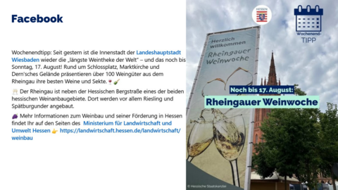 Facebook-Post vom 9. August 2025