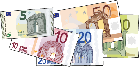 Verschiedene Geld-Scheine